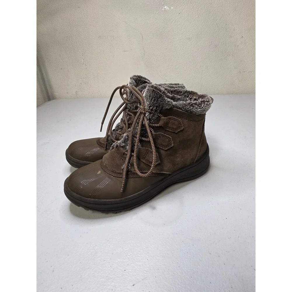 Baretraps Augustina Brown Faux Fur Duck Boots Womens 5M